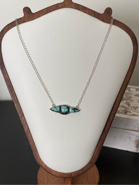 Southwest Handmade | Sterling Silver and Blue Moon Turquoise Necklace